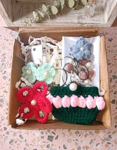 Handmade Crochet Flower Jewelry Set