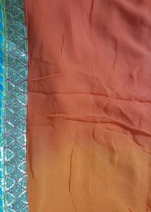 Pure Georgette Multishade Saree Upada Silk Blouse