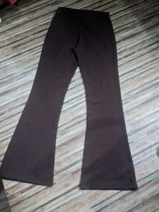 Flared brown bootcut tights