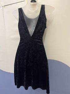 DIWALI SALE🚨Velvet Sleeveless A-Line Dress