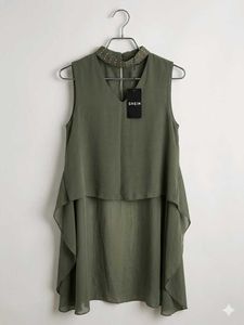 Branded  Olive Green hi- low top / dress