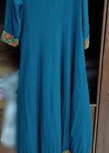 Embroidered Teal Kurta