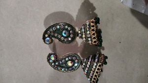 Green Colour Preety Earings