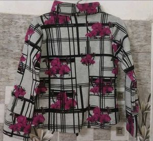 Floral Plaid Top