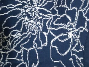 Navy Blue Floral Print Top