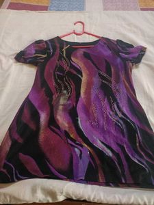 Purple Embellished Top