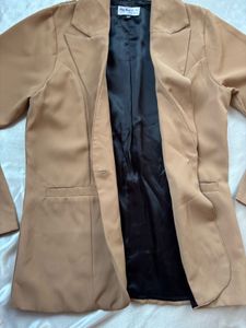 Classic Tan Single-Button Blazer