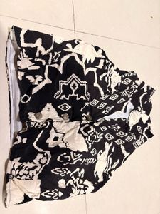Boho Print Button-Up Crop Top