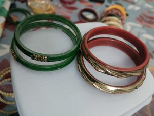 3 Different Pair Of Kanch Bangles