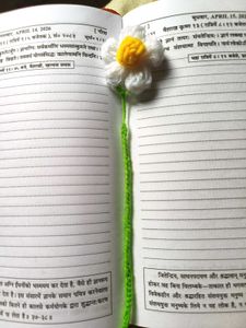 Handmade Crocheted Flower Bookmark