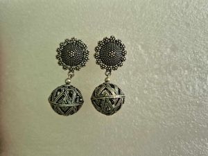 Customized Bohemian SilverJhumka Earrings-Unused