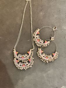 Elegant Peacock Design Necklace &amp; Earrings Set