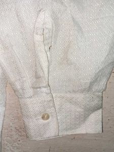 Oversized Partywear Formal Shirt White