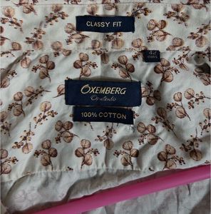 Oxemberg Floral Print Casual Shirt
