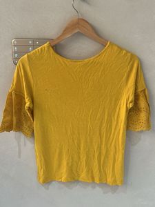 Yellow "Dreamer" T-Shirt with Tassels
