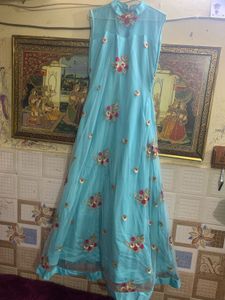Blue Embroidered Indian Top