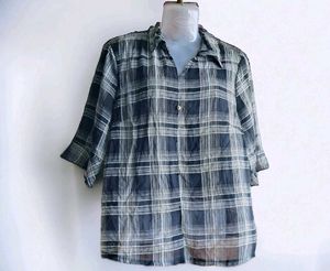 Korean Western Checked Top