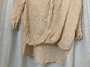 Beige Wrap Blouse