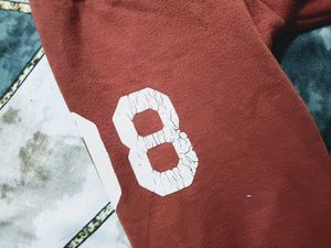 Red Star Print Hoodie