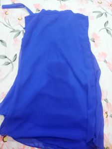 Royal Blue Sleeveless V-Neck Top