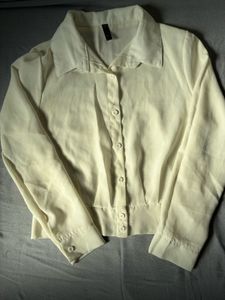 Chic White Button-Up Shirt