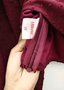 Chic Ruched Burgundy Top