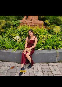 Velvet Bodycon Dress with High Slit