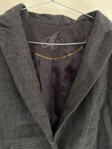 Classic Gray Wool Blend Blazer