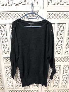 🌸INC International Concepts Black Knit Top C