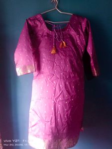Vibrant Purple Kurta Set with Sharara