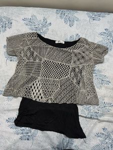 Mesh Grey Top