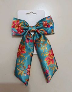Floral Bow Hair Clip