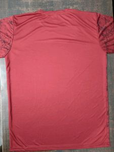 Yuvaa Dark Maroon Round Neck Tshirt For Men