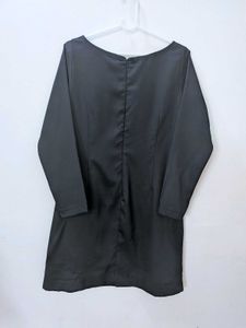Chic Black Long Sleeve Mini Dress