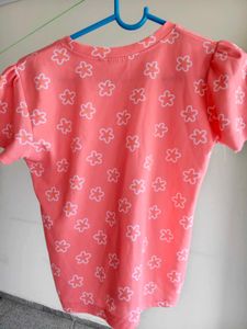 Cute Coral Floral T-Shirt