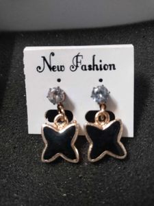 Chic Black Butterfly Earrings