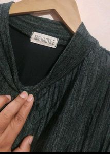 Charcoal Color Winter Dress For 36 Bust