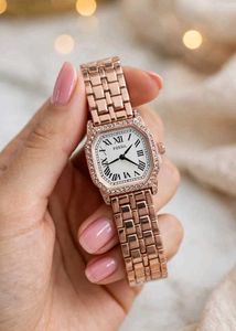 Fossil Gold Watch with Crystal Accents