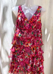 Women's Floral Tiered Ruffle Dress