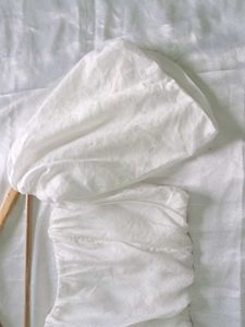 Croset Top with Puff Sleeves