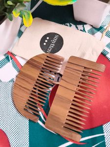 symtten 1) Neem Wooden Twin Comb: This  Wood