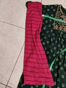 New Embroidered Green unused kurti