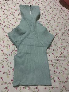 Ribbed Halter Neck Top