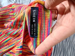 Colorful Knit Halter Top
