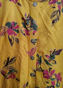 Beautiful Yellow Floral Kurti