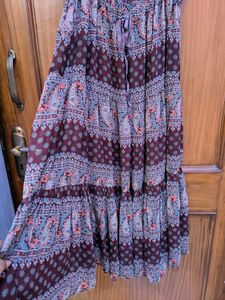 Semi Sheer Paisley Printed Dress 🐗
