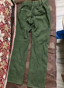 Stylish Green Denim Jeans