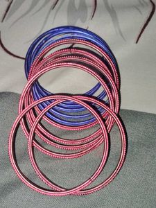 12 pieces of mixed Blue &amp; red Bangle Set