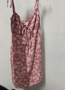 spaghetti dress pink