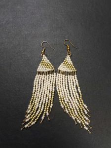Dangling beaded earring